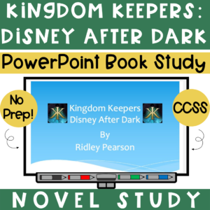 This is a novel study PowerPoint for Kingdom Keepers Disney After Dark via www.blazertales.com