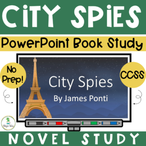 This is a novel study powerpoint for City Spies by by James Ponti.