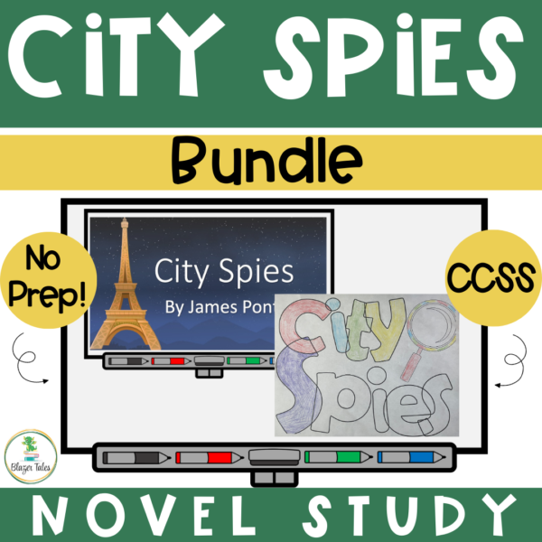 This is a collection of First Chapter Friday Coloring Sheets and a Novel Study PowerPoint for City Spies by James Ponti.