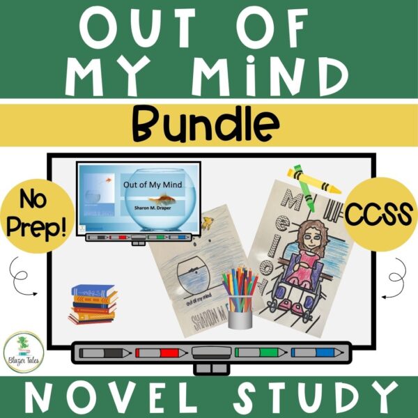 These are novel study powerpoint and coloring sheets for Out of My Mind by Sharon M. Draper.