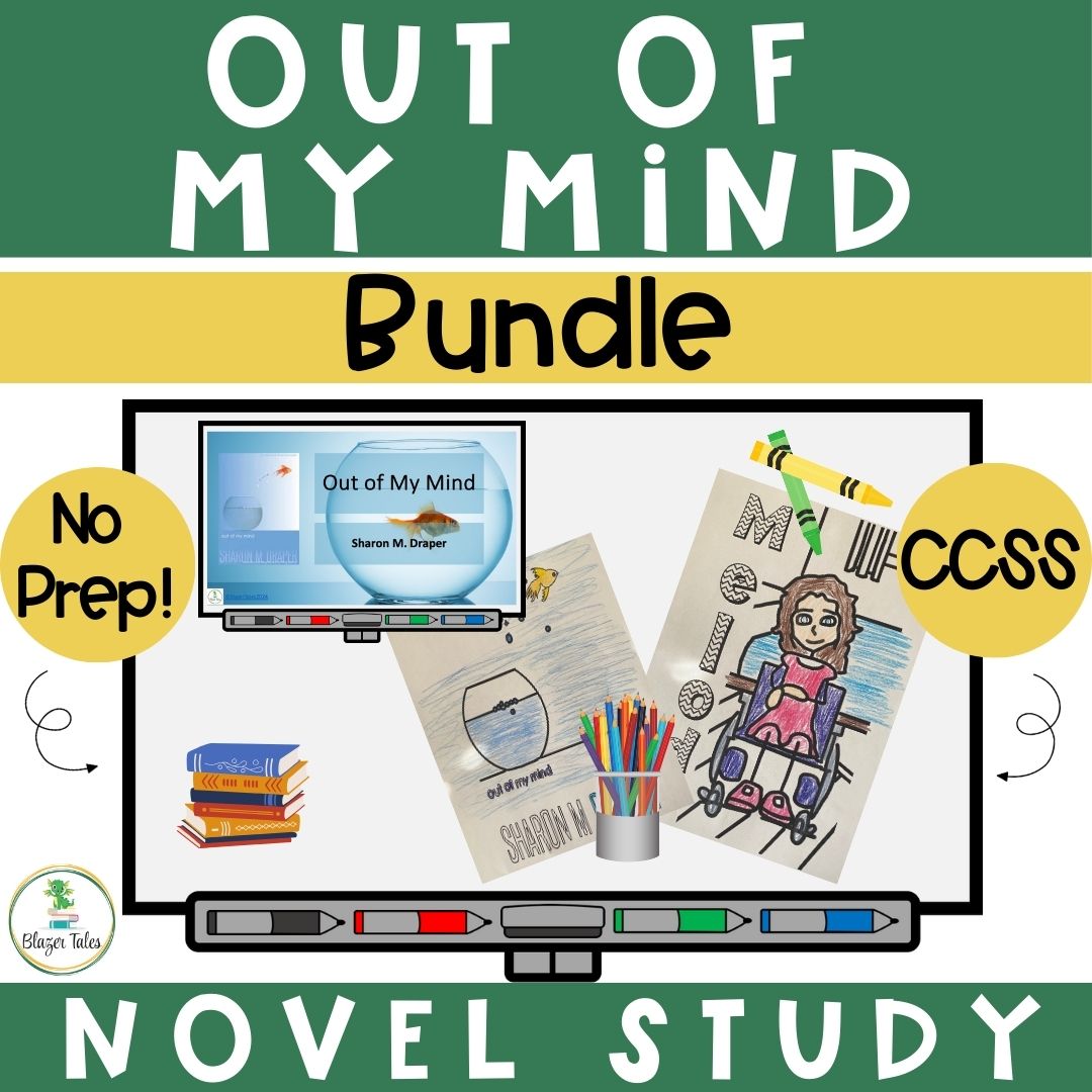 These are novel study powerpoint and coloring sheets for Out of My Mind by Sharon M. Draper.