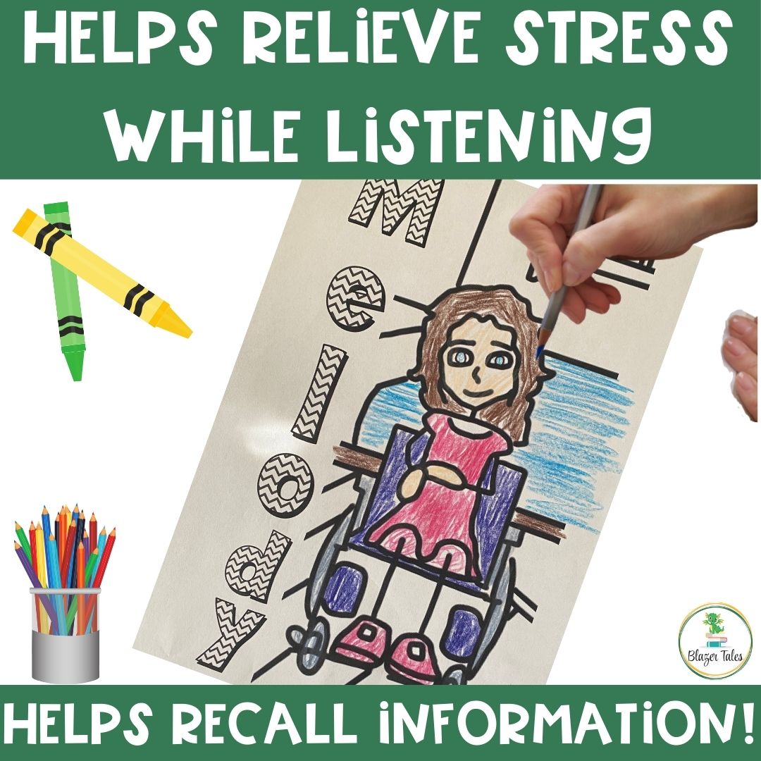 These are novel study coloring sheets for Out of My Mind by Sharon M. Draper.