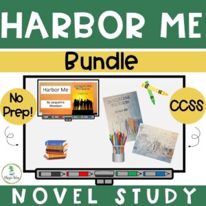 These are novel study powerpoint and coloring sheets for Harbor Me by Jacqueline Woodson.