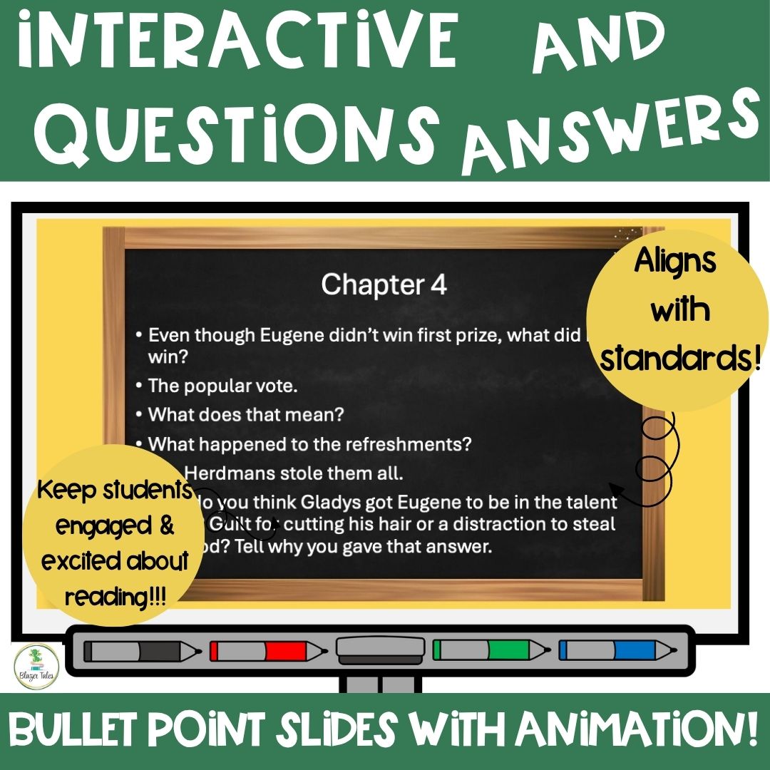 This is a Novel Study PowerPoint for The Best School Year Ever by Barbara Robinson via www.blazertales.com